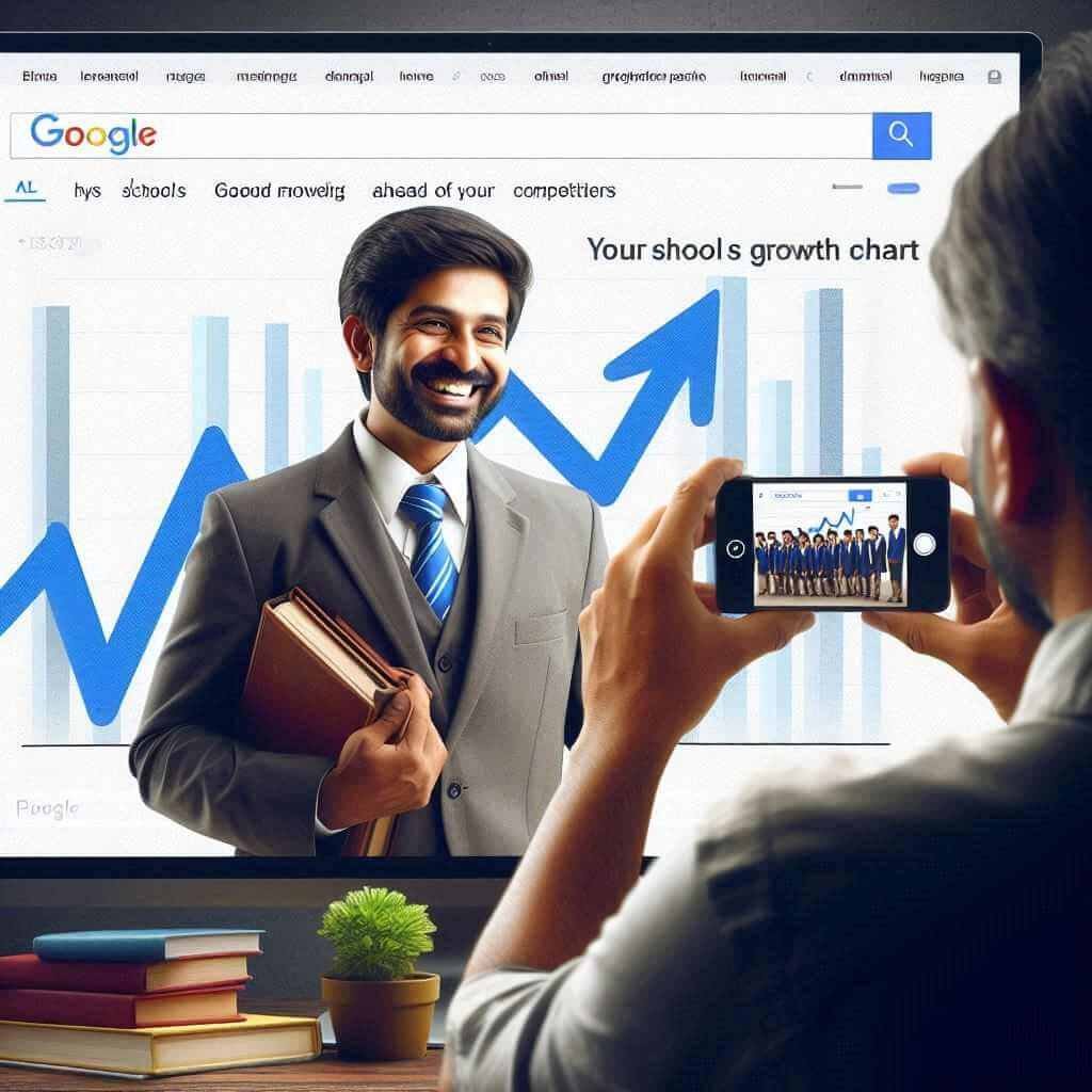 A Happy School Owner get his Photo Clicked-After- Top Google Rank